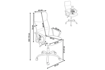 Kontorstol Design Grå/svart/sølv - Grå/svart/sølv - Møbler - Stoler & lenestoler - Kontorstol & skrivebordsstol