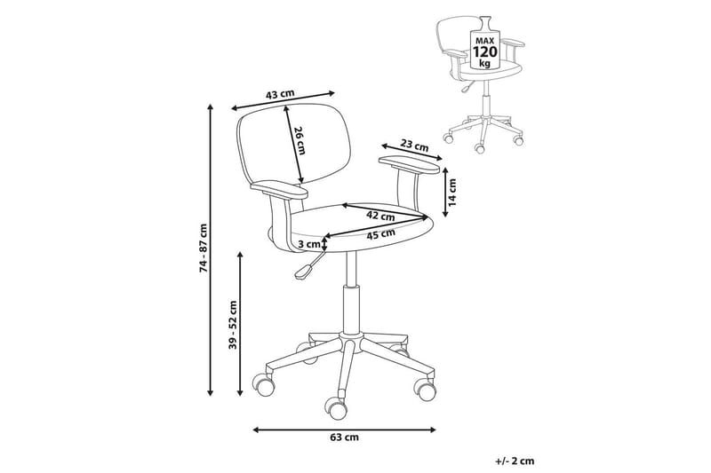 Kontorstol Gunnison - Grønt, mørkt treverk - Møbler - Stoler & lenestoler - Kontorstol & skrivebordsstol