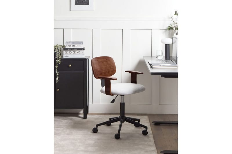 Kontorstol Gunnison - Mørkt tre, grått - Møbler - Stoler & lenestoler - Kontorstol & skrivebordsstol