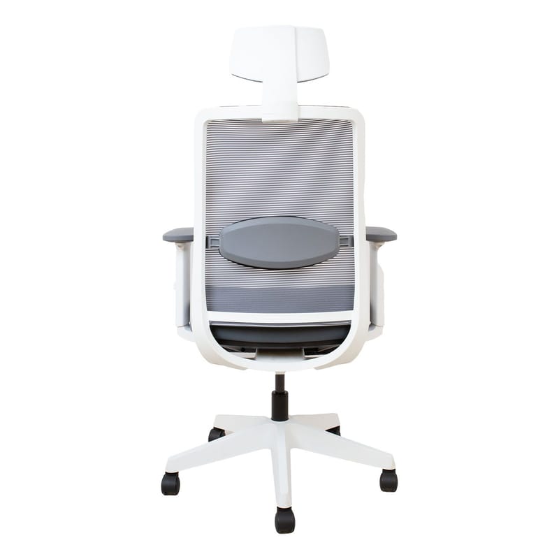 Kontorstol HOME4YOU Anggun grå med hvit ramme - Grå med hvit ramme - Møbler - Stoler & lenestoler - Kontorstol & skrivebordsstol