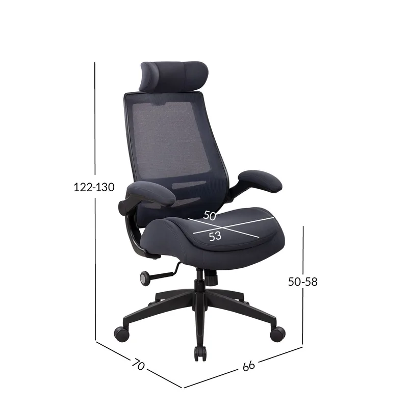 Kontorstol HOME4YOU Danica Mørkegrå/svart - Mørkegrå / svart - Møbler - Stoler & lenestoler - Kontorstol & skrivebordsstol