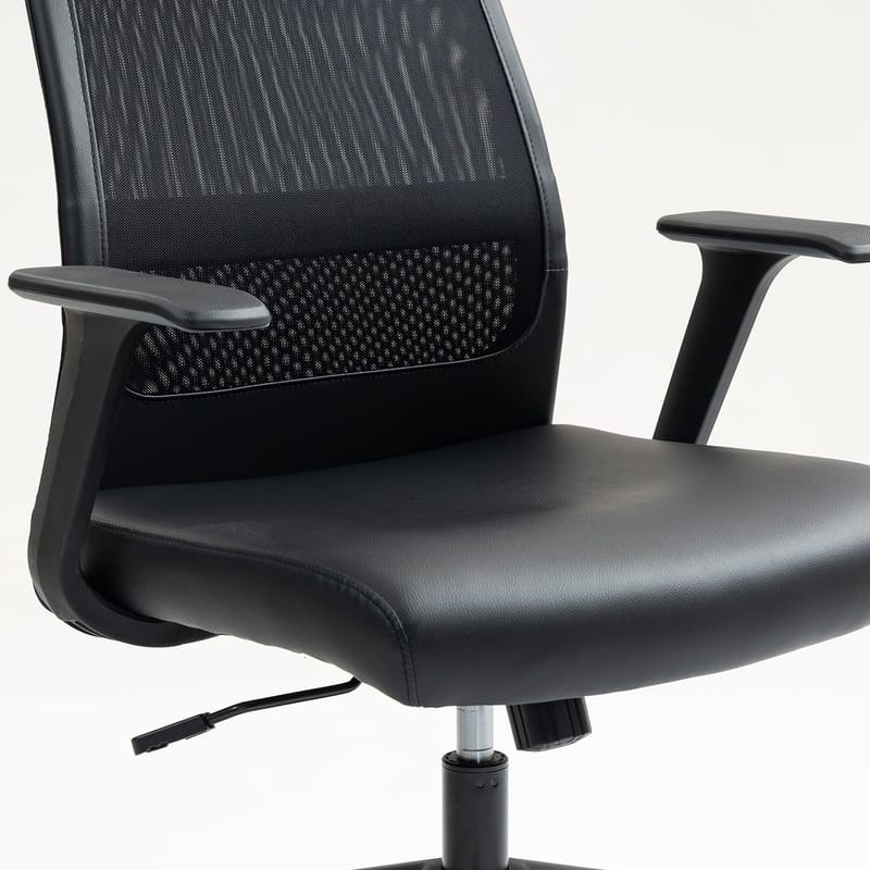 Kontorstol HOME4YOU Elmer Svart - Svart - Møbler - Stoler & lenestoler - Kontorstol & skrivebordsstol