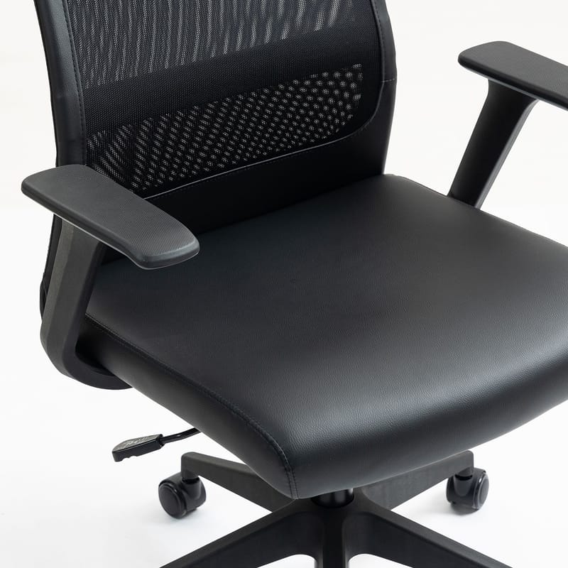 Kontorstol HOME4YOU Elmer Svart - Svart - Møbler - Stoler & lenestoler - Kontorstol & skrivebordsstol