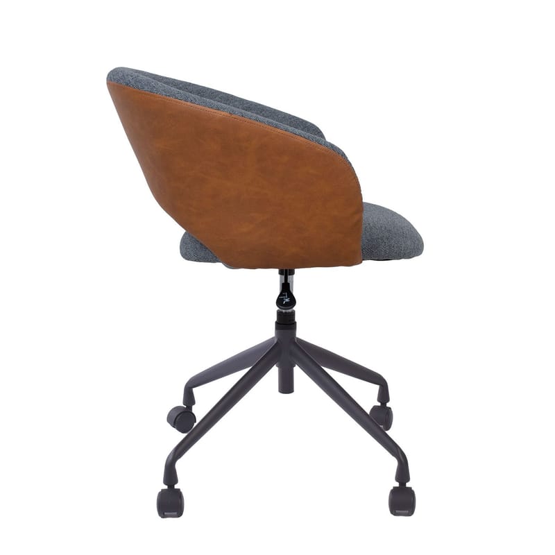 Kontorstol HOME4YOU Karina Med hjul, grå/lysebrun - grå/lys brun - Møbler - Stoler & lenestoler - Kontorstol & skrivebordsstol