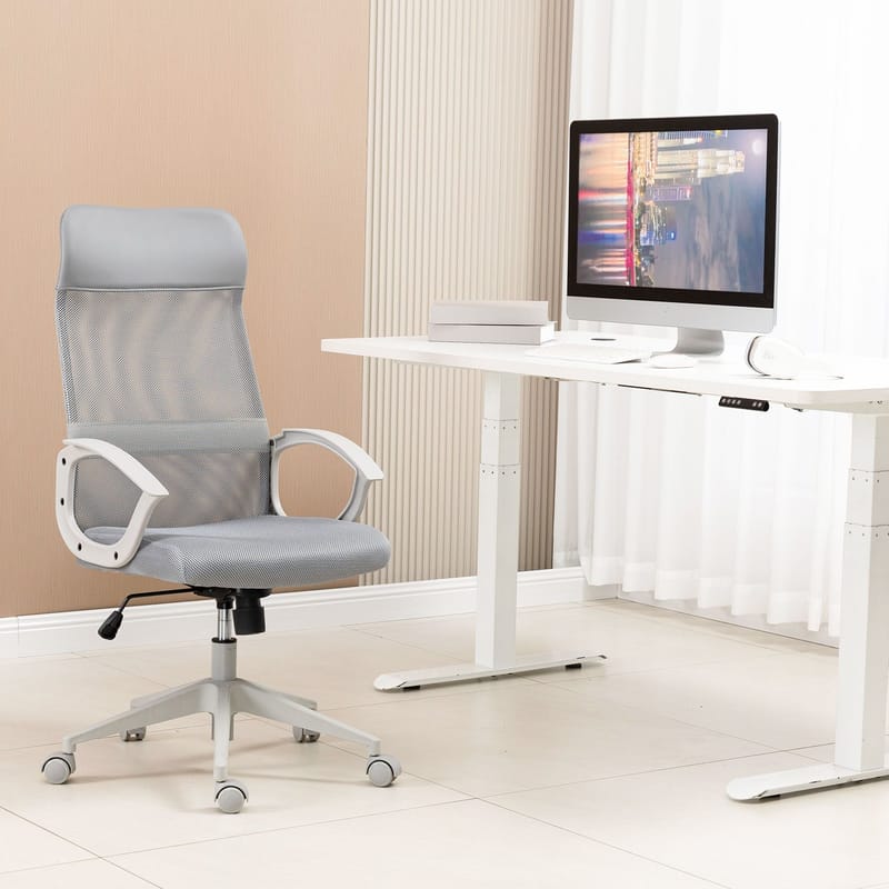 Kontorstol HOME4YOU Linus Grå - Grå - Møbler - Stoler & lenestoler - Kontorstol & skrivebordsstol