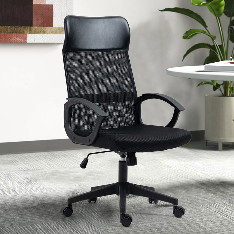 Kontorstol HOME4YOU Linus Svart - Svart - Møbler - Stoler & lenestoler - Kontorstol & skrivebordsstol