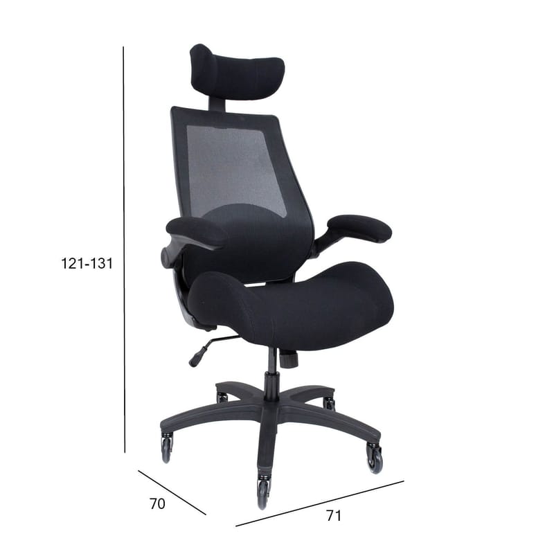 Kontorstol HOME4YOU Miller Svart - Svart - Møbler - Stoler & lenestoler - Kontorstol & skrivebordsstol