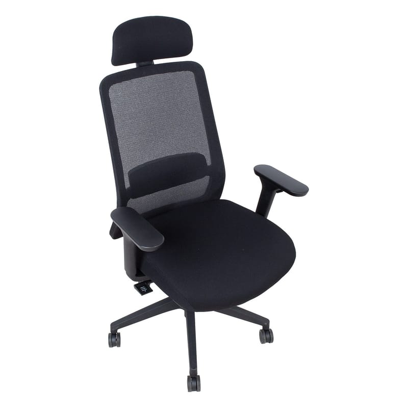 Kontorstol HOME4YOU Santo Svart meshstoff - Svart - Møbler - Stoler & lenestoler - Kontorstol & skrivebordsstol