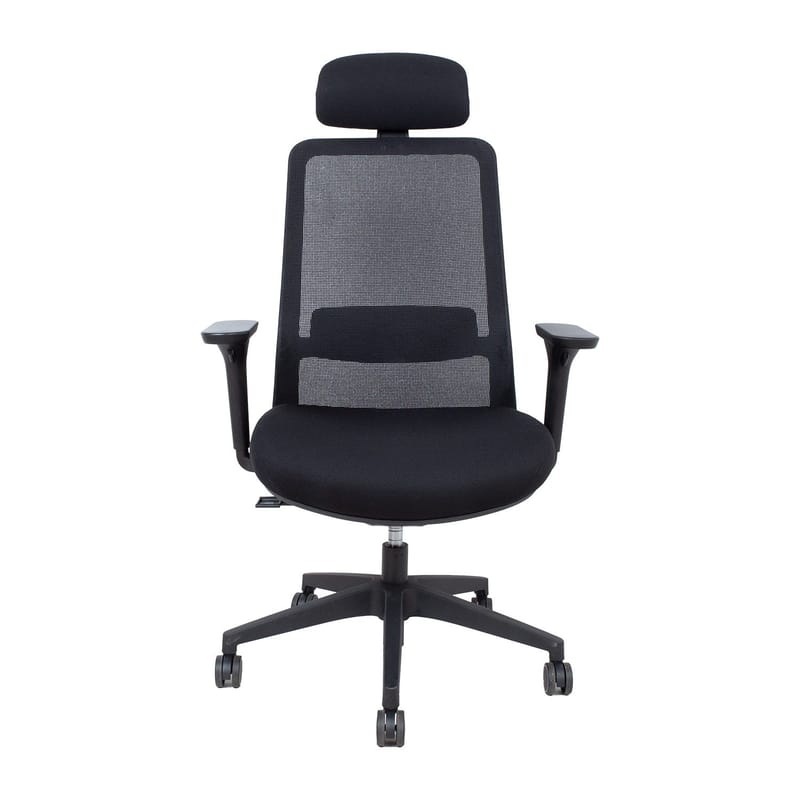 Kontorstol HOME4YOU Santo Svart meshstoff - Svart - Møbler - Stoler & lenestoler - Kontorstol & skrivebordsstol