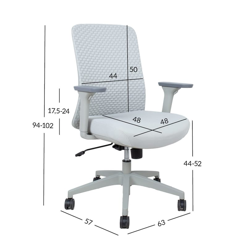 Kontorstol HOME4YOU Severo Grå - grå - Møbler - Stoler & lenestoler - Kontorstol & skrivebordsstol