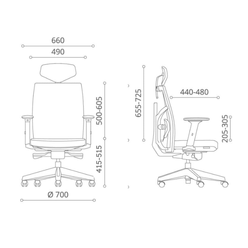 Kontorstol HOME4YOU Tune Grå med hvit ramme - Grå med hvit ramme - Møbler - Stoler & lenestoler - Kontorstol & skrivebordsstol