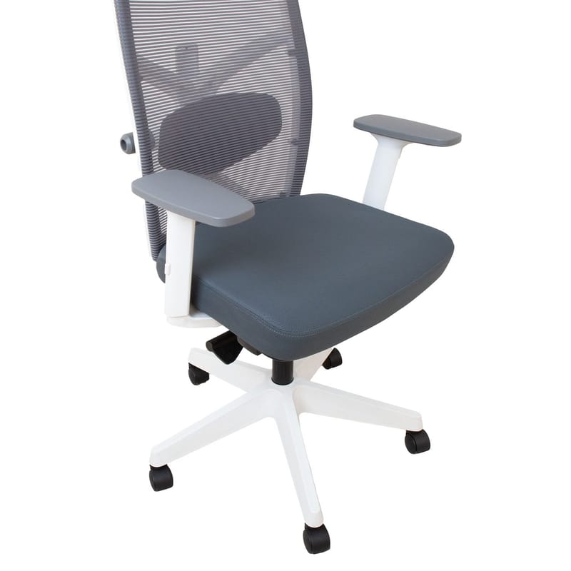 Kontorstol HOME4YOU Tune Grå med hvit ramme - Grå med hvit ramme - Møbler - Stoler & lenestoler - Kontorstol & skrivebordsstol