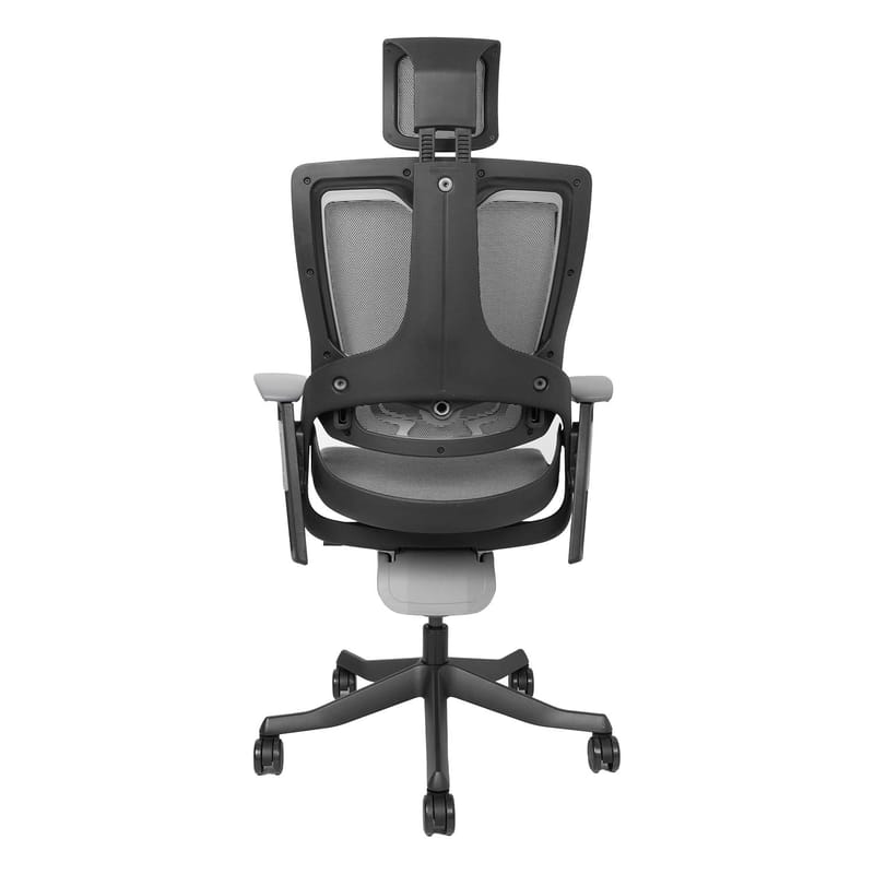 Kontorstol HOME4YOU Wau med bred ryggstøtte grå - grå - Møbler - Stoler & lenestoler - Kontorstol & skrivebordsstol