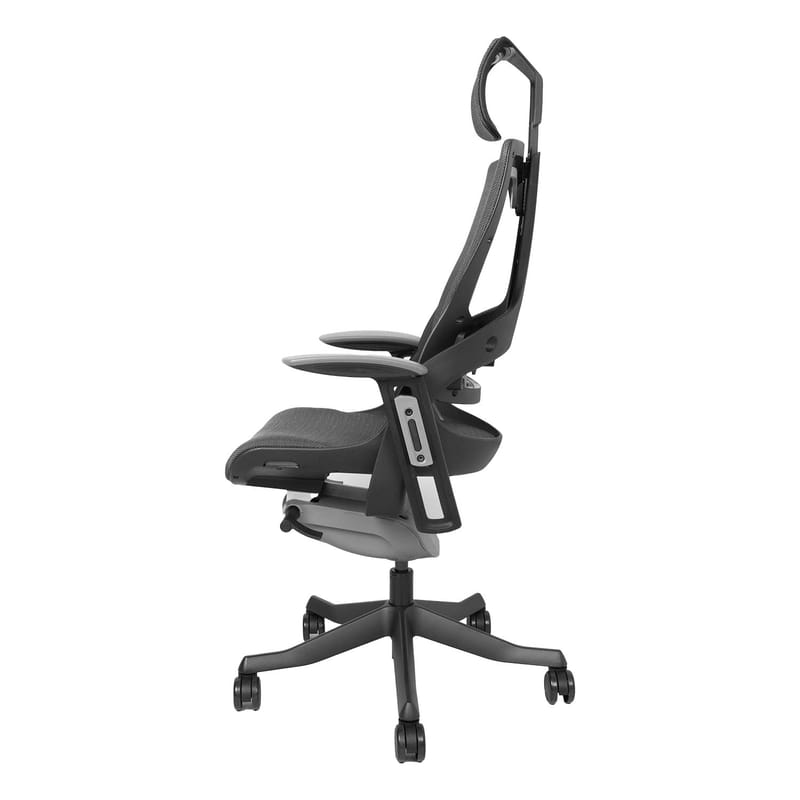 Kontorstol HOME4YOU Wau med bred ryggstøtte grå - grå - Møbler - Stoler & lenestoler - Kontorstol & skrivebordsstol