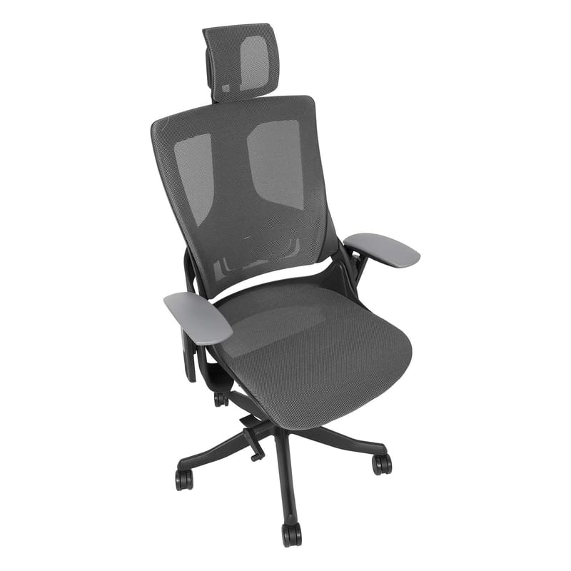 Kontorstol HOME4YOU Wau med bred ryggstøtte grå - grå - Møbler - Stoler & lenestoler - Kontorstol & skrivebordsstol