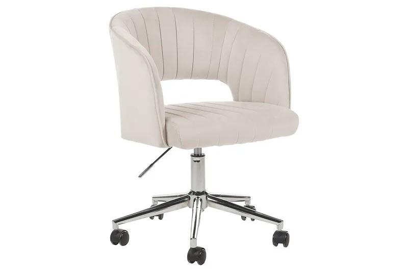 Kontorstol Katonah Beige/Svart/Sølv, Beige/Svart/Sølv