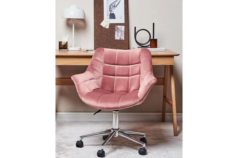 Kontorstol Labelle Rosa - Rosa - Møbler - Stoler & lenestoler - Kontorstol & skrivebordsstol