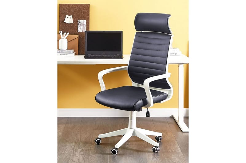 Kontorstol Leader Svart/Hvit - Svart/Hvit - Møbler - Stoler & lenestoler - Kontorstol & skrivebordsstol