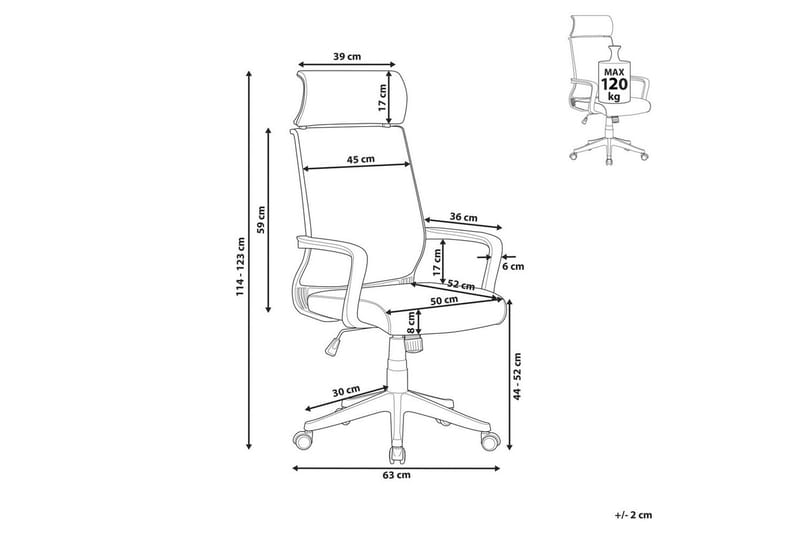 Kontorstol Leader Svart/Hvit - Svart/Hvit - Møbler - Stoler & lenestoler - Kontorstol & skrivebordsstol
