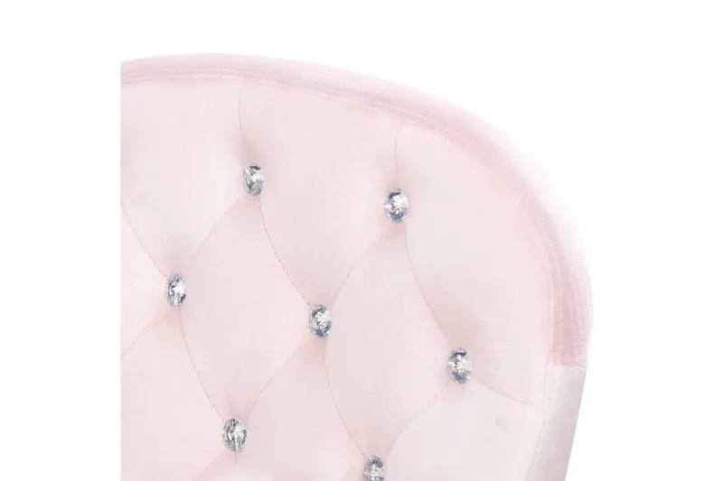 Kontorstol med krystaller Princess Pastellrosa/Sølv/Svart - Pastellrosa/Sølv/Svart - Møbler - Stoler & lenestoler - Kontorstol & skrivebordsstol