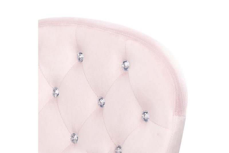 Kontorstol med krystaller Princess Pastellrosa/Sølv/Svart - Pastellrosa/Sølv/Svart - Møbler - Stoler & lenestoler - Kontorstol & skrivebordsstol