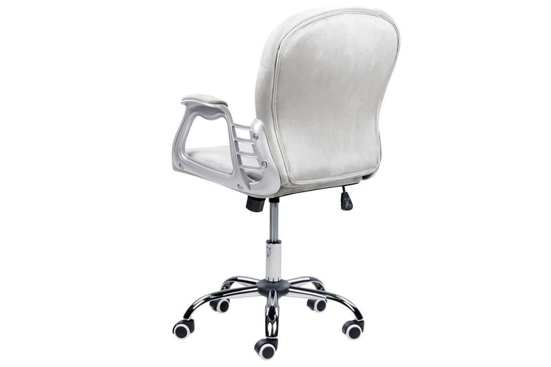 Kontorstol med krystaller Princess Grå/Sølv/Svart - Grå/Sølv/Svart - Møbler - Stoler & lenestoler - Kontorstol & skrivebordsstol