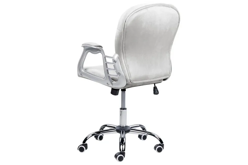 Kontorstol med krystaller Princess Grå/Sølv/Svart - Grå/Sølv/Svart - Møbler - Stoler & lenestoler - Kontorstol & skrivebordsstol
