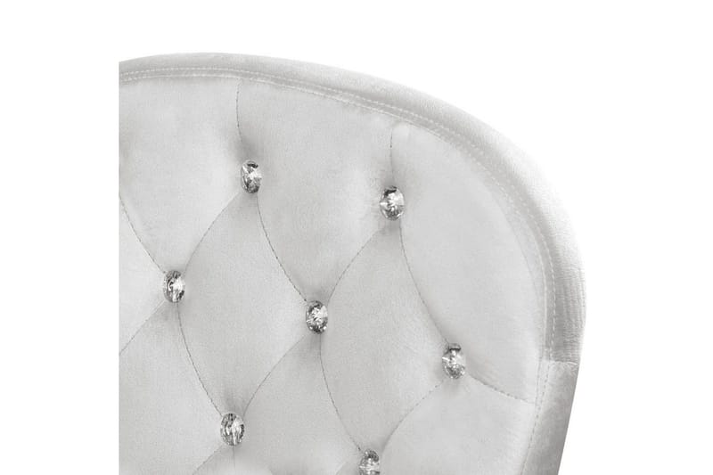 Kontorstol med krystaller Princess Grå/Sølv/Svart - Grå/Sølv/Svart - Møbler - Stoler & lenestoler - Kontorstol & skrivebordsstol