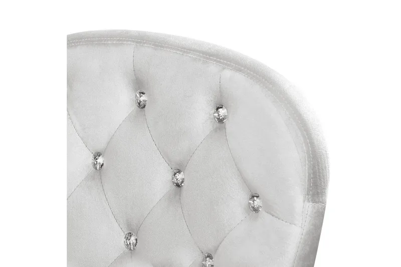 Kontorstol med krystaller Princess Grå/Sølv/Svart - Grå/Sølv/Svart - Møbler - Stoler & lenestoler - Kontorstol & skrivebordsstol