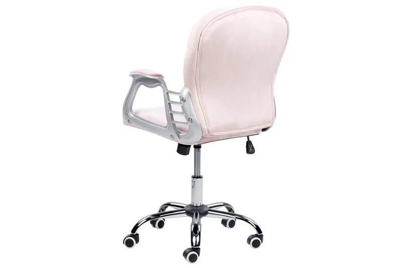 Kontorstol med krystaller Princess Pastellrosa/Sølv/Svart - Pastellrosa/Sølv/Svart - Møbler - Stoler & lenestoler - Kontorstol & skrivebordsstol