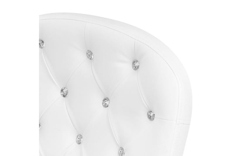 Kontorstol med krystaller Princess Hvit/Svart/Sølv - Hvit/Svart/Sølv - Møbler - Stoler & lenestoler - Kontorstol & skrivebordsstol