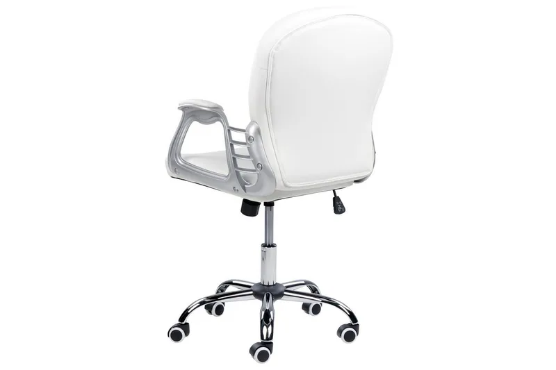 Kontorstol med krystaller Princess Hvit/Svart/Sølv - Hvit/Svart/Sølv - Møbler - Stoler & lenestoler - Kontorstol & skrivebordsstol