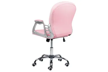 Kontorstol med krystaller Princess Rosa/svart/sølv - Rosa/svart/sølv - Møbler - Stoler & lenestoler - Kontorstol & skrivebordsstol