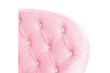 Kontorstol med krystaller Princess Rosa/svart/sølv - Rosa/svart/sølv - Møbler - Stoler & lenestoler - Kontorstol & skrivebordsstol
