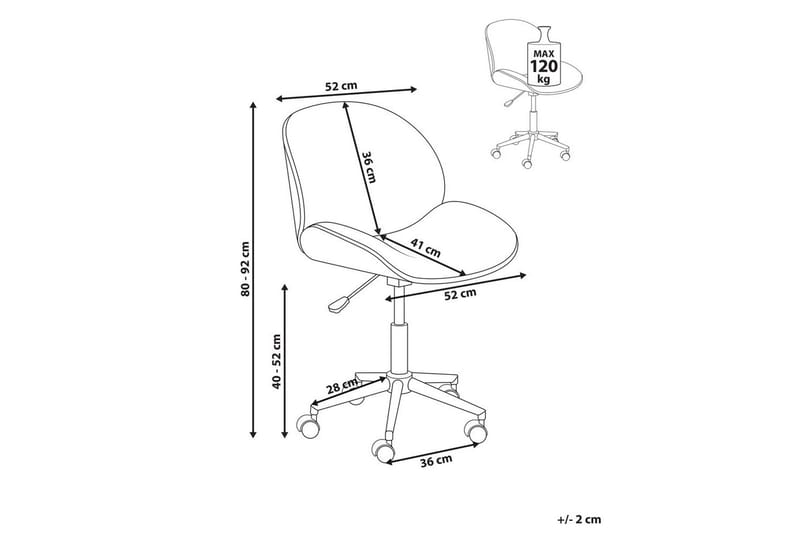 Kontorstol Menesha - Møbler - Stoler & lenestoler - Kontorstol & skrivebordsstol