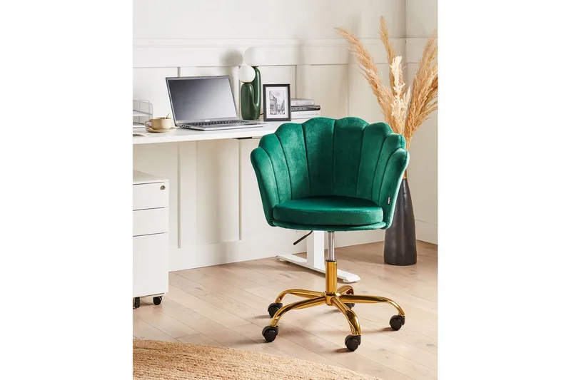 Kontorstol Monticello Grønn/gull/svart - Grønn/gull/svart - Møbler - Stoler & lenestoler - Kontorstol & skrivebordsstol