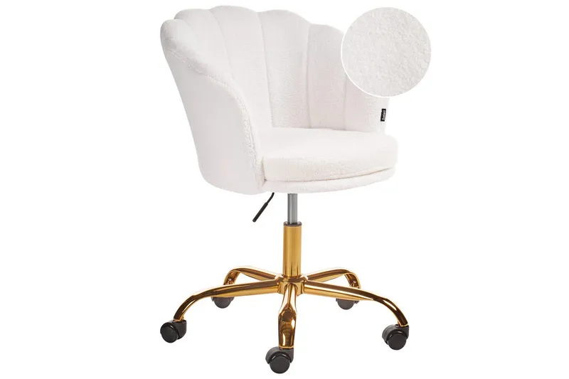 Kontorstol Monticello Hvitt/gull/svart - Hvitt/gull/svart - Møbler - Stoler & lenestoler - Kontorstol & skrivebordsstol