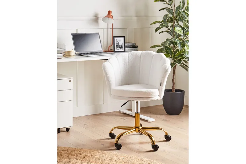 Kontorstol Monticello Hvitt/gull/svart - Hvitt/gull/svart - Møbler - Stoler & lenestoler - Kontorstol & skrivebordsstol