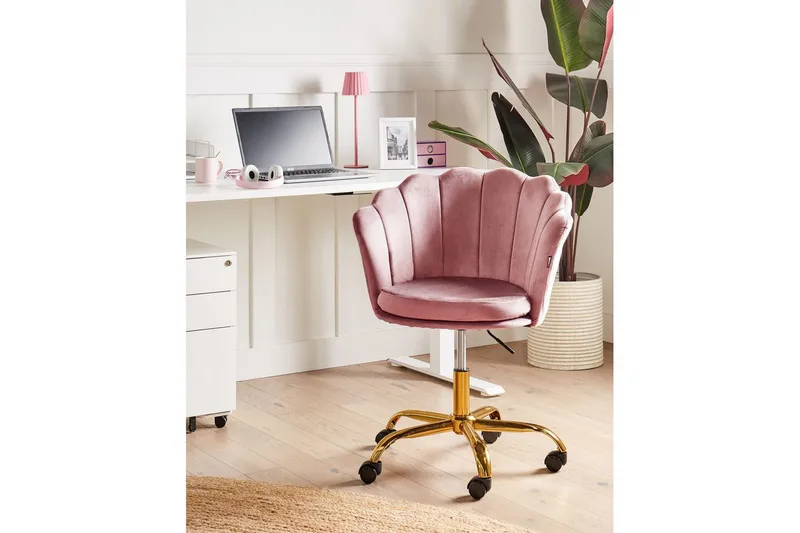 Kontorstol Monticello Rosa/gull/svart - Rosa/gull/svart - Møbler - Stoler & lenestoler - Kontorstol & skrivebordsstol