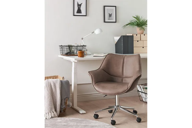 Kontorstol Newdale Lysebrun - Lysebrun - Møbler - Stoler & lenestoler - Kontorstol & skrivebordsstol