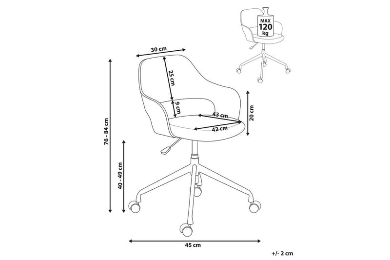 Kontorstol Novato - Lyst tre, beige - Møbler - Stoler & lenestoler - Kontorstol & skrivebordsstol