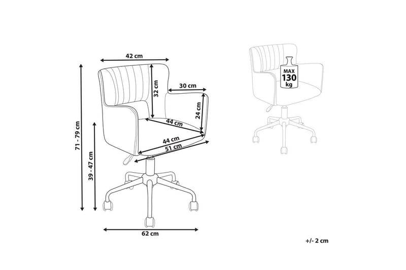 Kontorstol Sanilac Hvit/Svart - Hvit/Svart - Møbler - Stoler & lenestoler - Kontorstol & skrivebordsstol