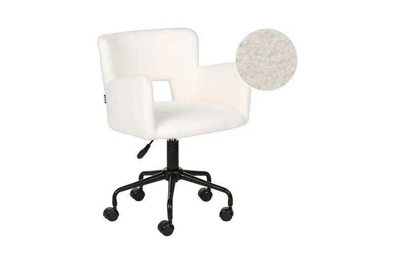 Kontorstol Sanilac Hvit/Svart, Hvit/Svart