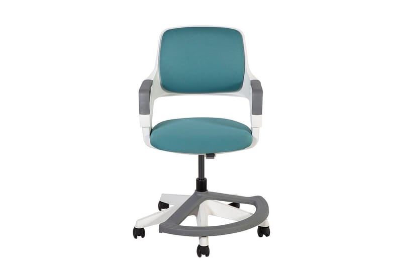 Barnestol ROOKEE i 4-14 år 64x64xH76-93 blå / hvit - Møbler - Barnemøbler - Barnestol - Skrivebordstol barn