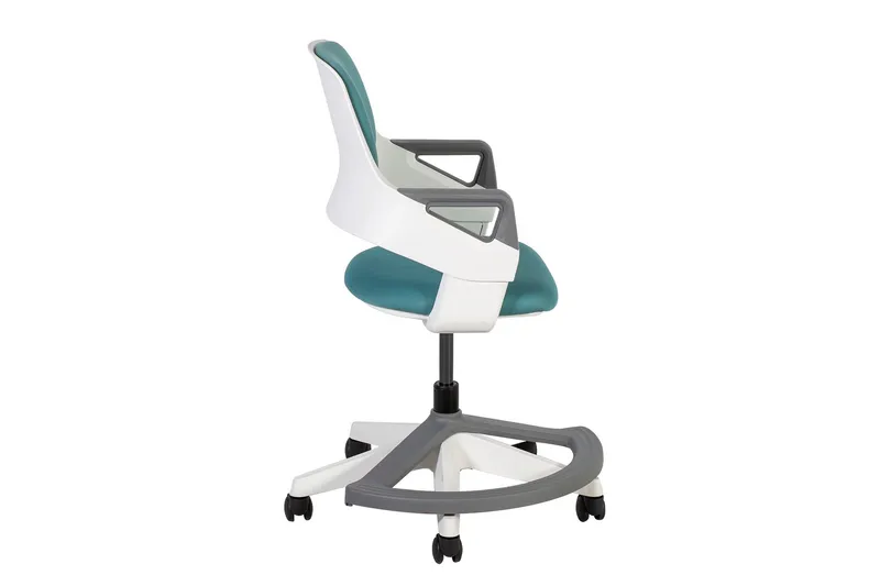 Barnestol ROOKEE i 4-14 år 64x64xH76-93 blå / hvit - Møbler - Barnemøbler - Barnestol - Skrivebordstol barn