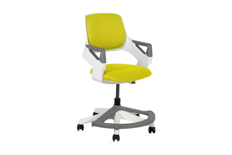 Barnestol ROOKEE i 4-14 år 64x64xH76-93cm gul/ hvit, undefined