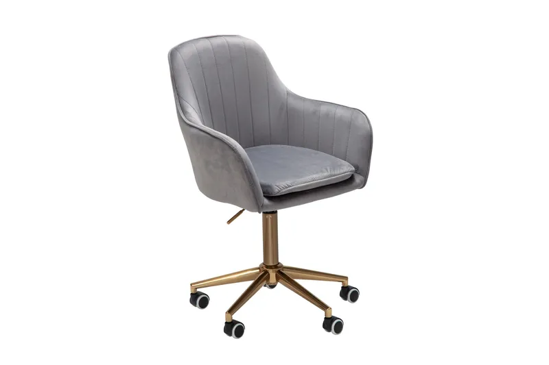 Hubdam kontorstol, Grå/Sølv