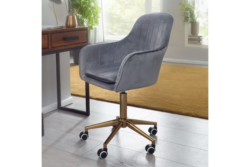 Hubdam kontorstol - Grå/Sølv - Møbler - Stoler & lenestoler - Kontorstol & skrivebordsstol