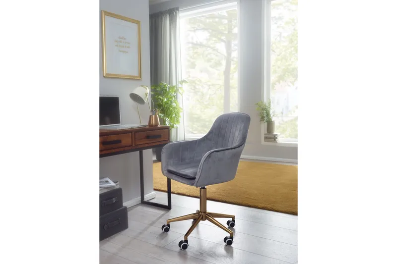 Hubdam kontorstol - Grå/Sølv - Møbler - Stoler & lenestoler - Kontorstol & skrivebordsstol