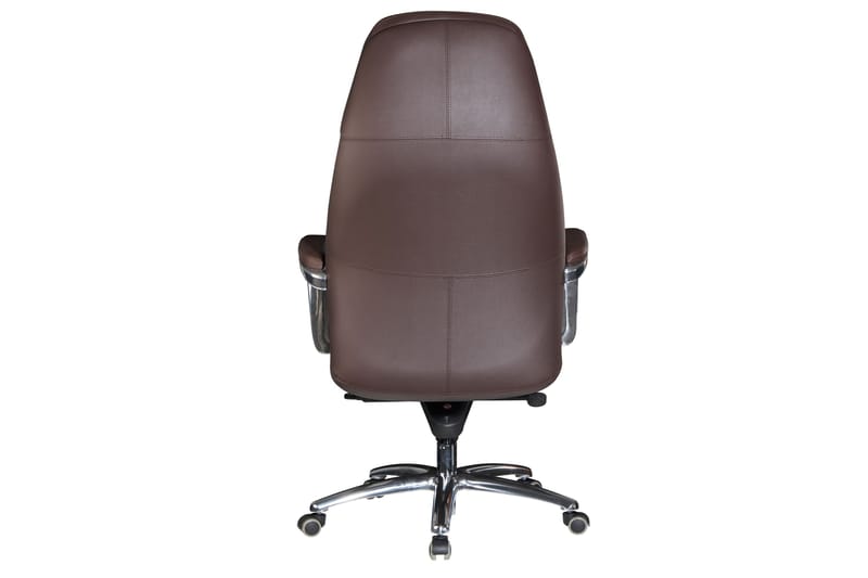 Hubdam kontorstol - Mørkebrun/Sølv - Kontorstol & skrivebordsstol